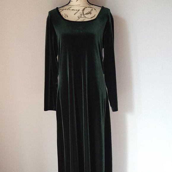 Sunbelt Dresses Vintage Sunbelt Made In Usa Velvet Maxi Shift